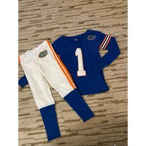 Wes and Willy Florida Gators kids 2T LS Football Pajamas Set